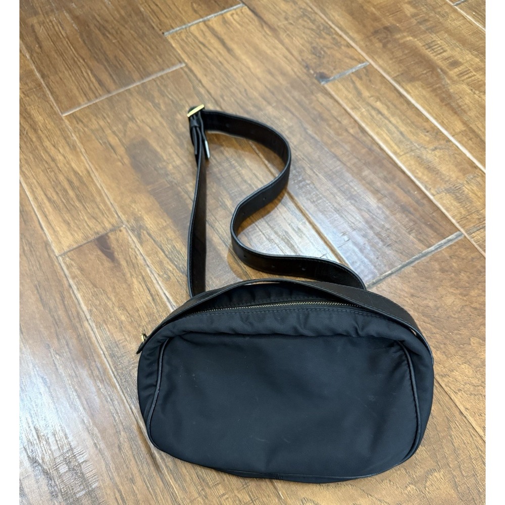 THE ROW Belt Bag Fanny Black Nylon Leather Trimmed Zipper Quiet Luxury Designer - Picture 4 of 15